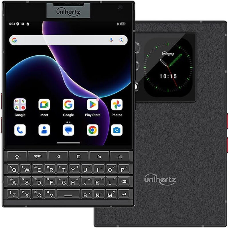 Unihertz Titan 2 5G QWERTY Smartphone met Fysiek Toetsenbord, Android 15, NFC, 12 GB RAM + 512 GB Opslag, Zwart Dual SIM
