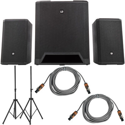 LD Systems Dave 18 G4X Stand Bundle Noir