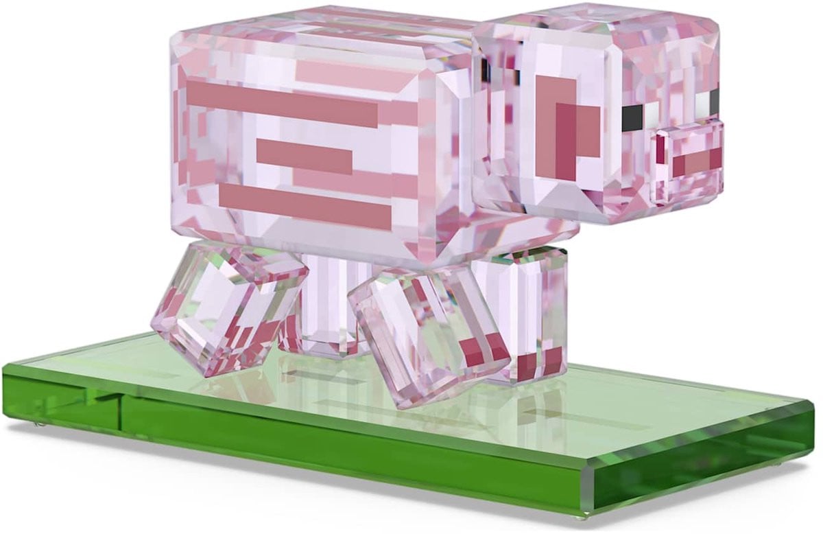 Swarovski Minecraft Pig 5701273 kristallen beeldje, roze decoratieobject voor volwassenen