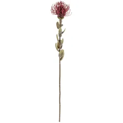 Kunstblume Protea Vintage 61 cm Kunststoff Rot Burgund