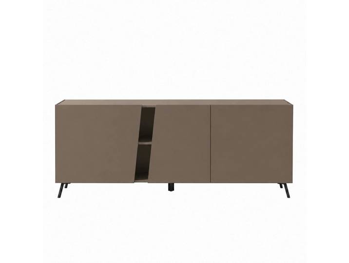 Buffet contemporain marron à découpe diagonale 180 cm