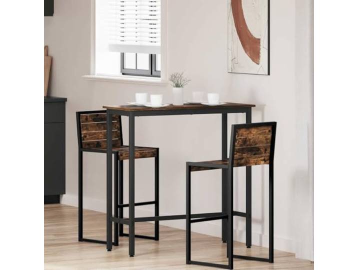KFPOERTFGD Tisch Geräucherte Eiche, Beistelltisch Höhenverstellbar Stahlrahmen, Rechteckige Form, Für Home Office & Wohnbereich
