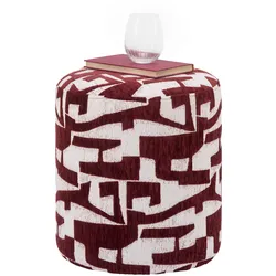 Hocker Marie Weiß/Rotbraun