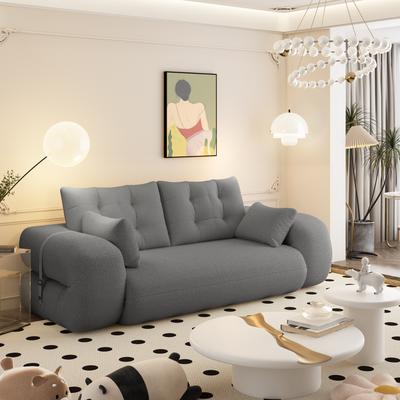"GDFStudio - Teddy Fabric 78.7"" Multi-Functional Foldable Sofa Bed"