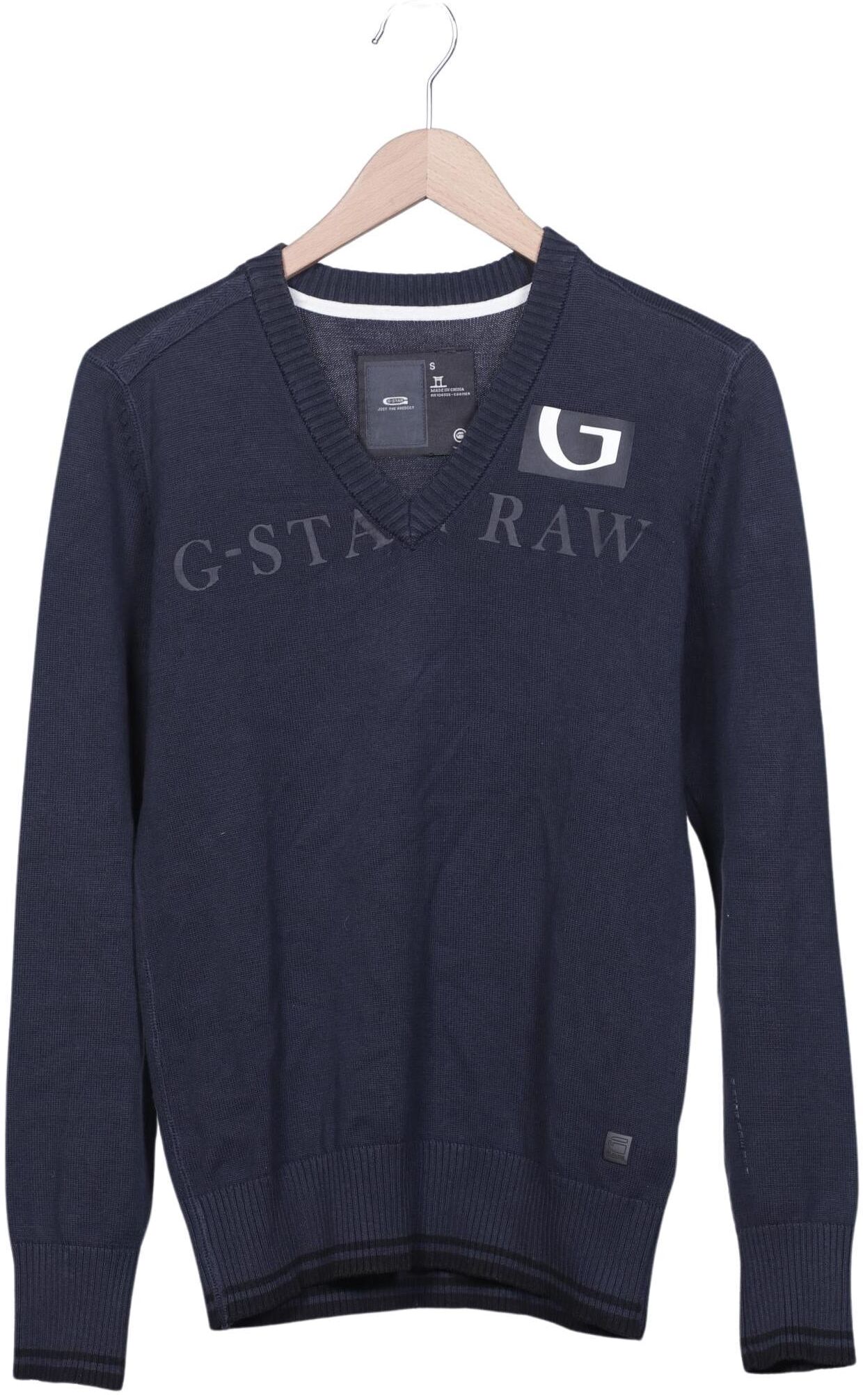 G Star RAW Herren Pullover, Marineblau, Gr. S, Baumwolle - Second Hand