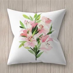 Dekorativer Kissenbezug mit Blumen – Muster VI