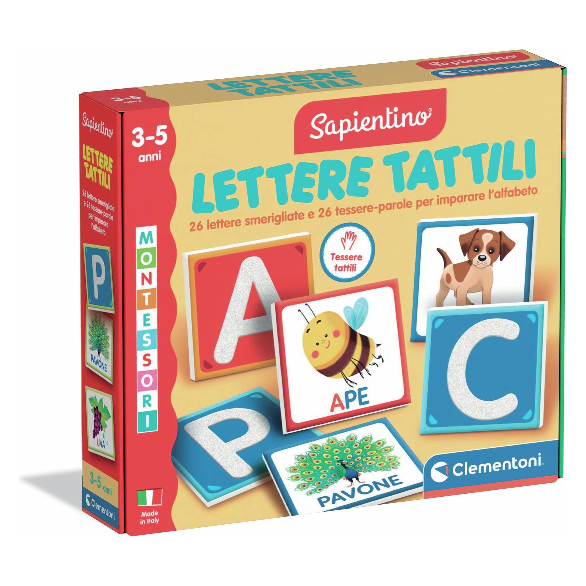 Clementoni Montessori - Tactile Letters (Italienisch, 3 - 5 Jahre) (16855)