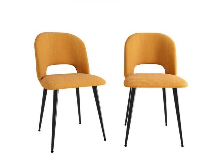 Lot de 2 Chaises Cuisine - MIPAN - Chaises de Salle à Manger Rembourrées - Chaises pour Cuisine Salon Chambre Bureau - Orange