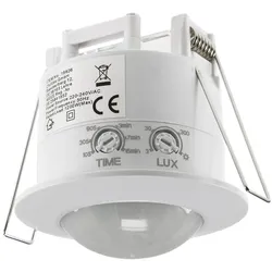 ChiliTec Decken-Einbau-Bewegungsmelder 360° PIR, LED geeignet, 6m Detektion, weiß