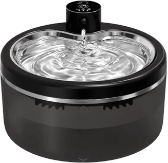 Inspire Picks 3L Wireless Cat Water Fountain Smart Sensor Pet Water Dispenser With Stainless Steel Tray dusk Black