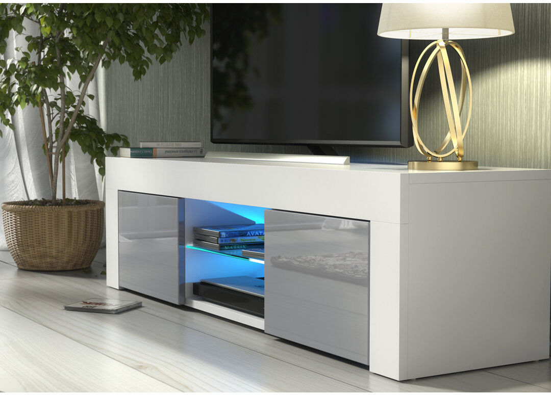 Metro Camon TV Stand for TVs up to 48" White/Grey 48"