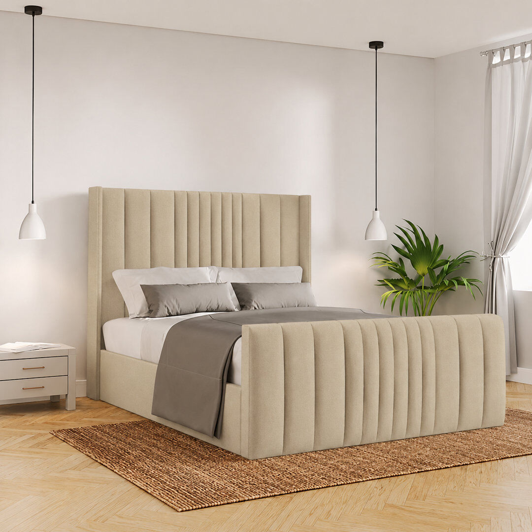 Canora Grey Bastin Upholstered Ottoman Storage Bed Coffee Double (4'6)