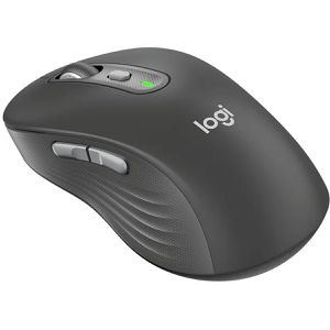 Logitech Maus Signature Plus M750 L, Wireless Mouse, 6 Tasten, 4000 dpi, kabellos, grafit