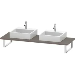 Duravit DuraStyle Konsole DS107C04343 für Aufsatzbecken, 2 Ausschnitte, Stärke 3 cm, basalt matt