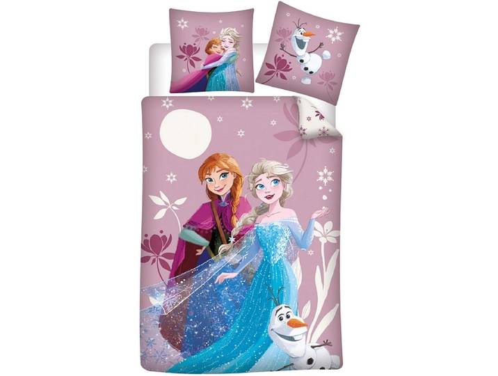 DISNEY Bettwäsche FROZEN 160x210cm + 1*65x100cm baumwolle