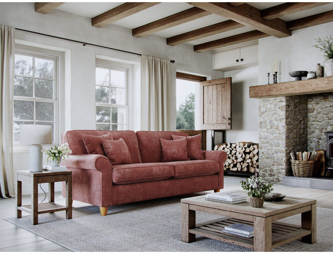 Lark Manor Clarkfield Sofa Red 4
