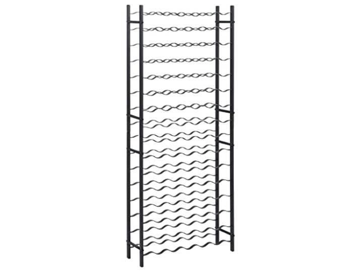 vidaXL Weinregal für 96 Flaschen Stapelbar Flaschenregal Flaschenständer Weinständer Weinflaschenregal Regal Weinschrank Schwarz Eisen