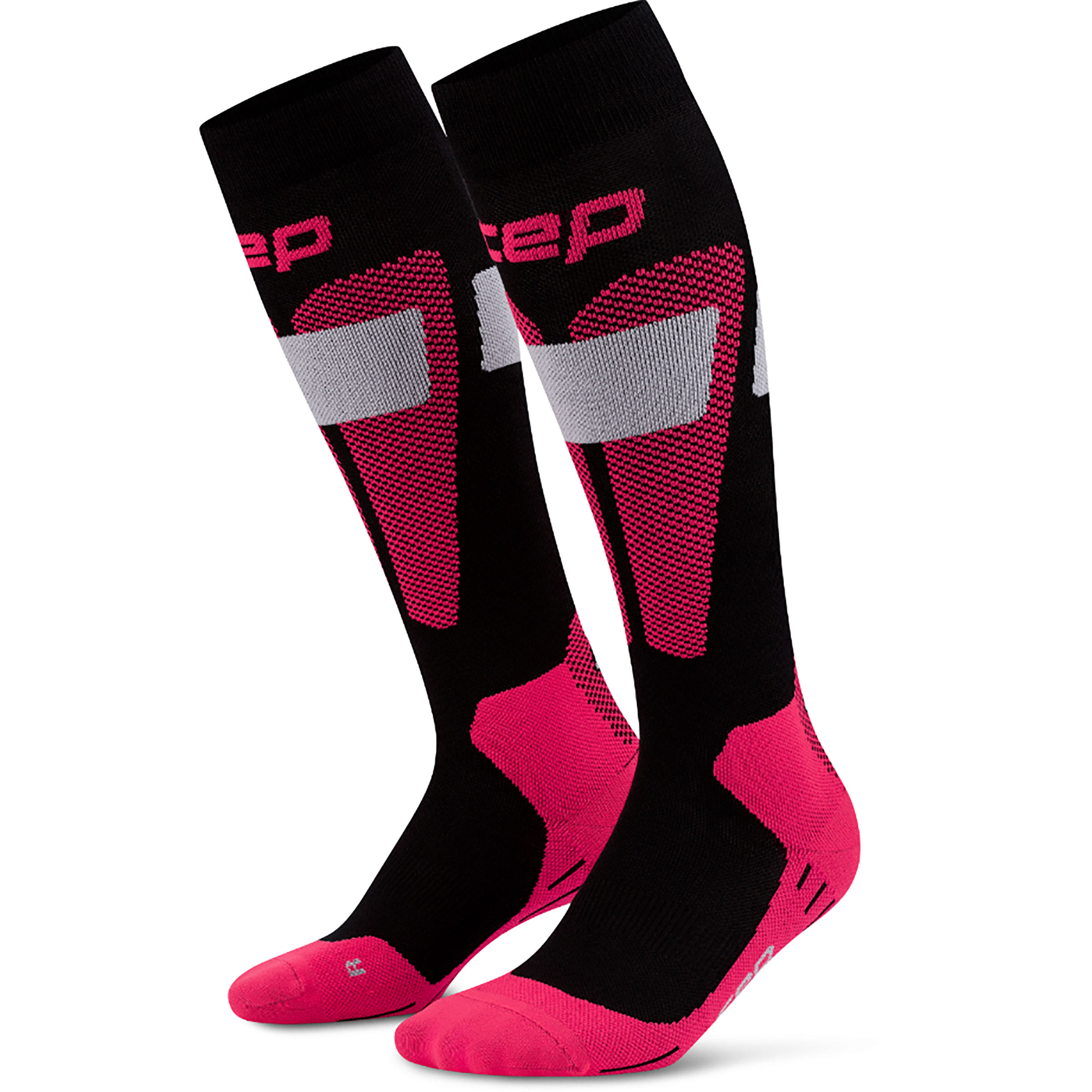 CEP Ski Merino 3.0 Damen Skisocken pink Größe 34 Skifahren Elastisch Merinowolle
