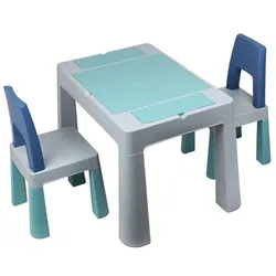 Thermobaby, Kinderstuhl + Kindertisch, Multifunktionaler Aktivitätstisch MULTIPLAY + 2 Stühle (Kinderstuhl, Kindertisch)