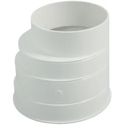 Reduktion 125/100mm Kunststoff, weiß Länge 120 mm