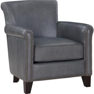 "Fremont & Park Raya 31.5"" Leather Upholstered Accent Chair - Nailhead Trim"