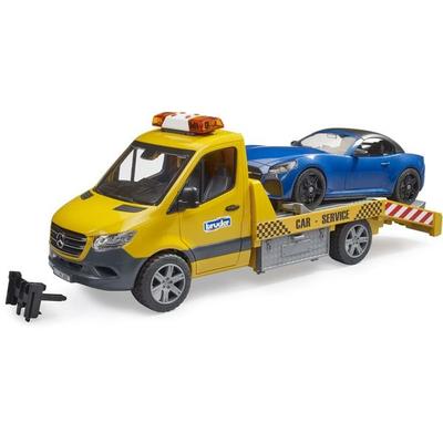 bruder 02675 MB Sprinter Autotransporter, L+S Modul und BRUDER Roadster
