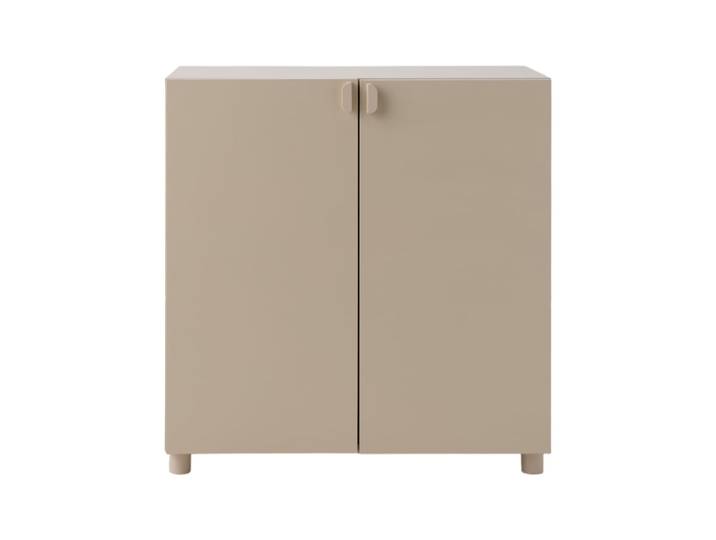 Buffet 2 portes effet bois beige h81