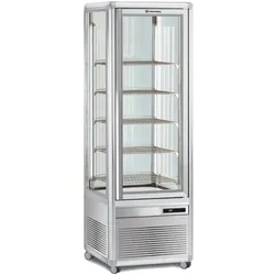 KBS Gastrotechnik Panoramavitrine Snelle 351 G LED (silber) mit 5 Rosten
