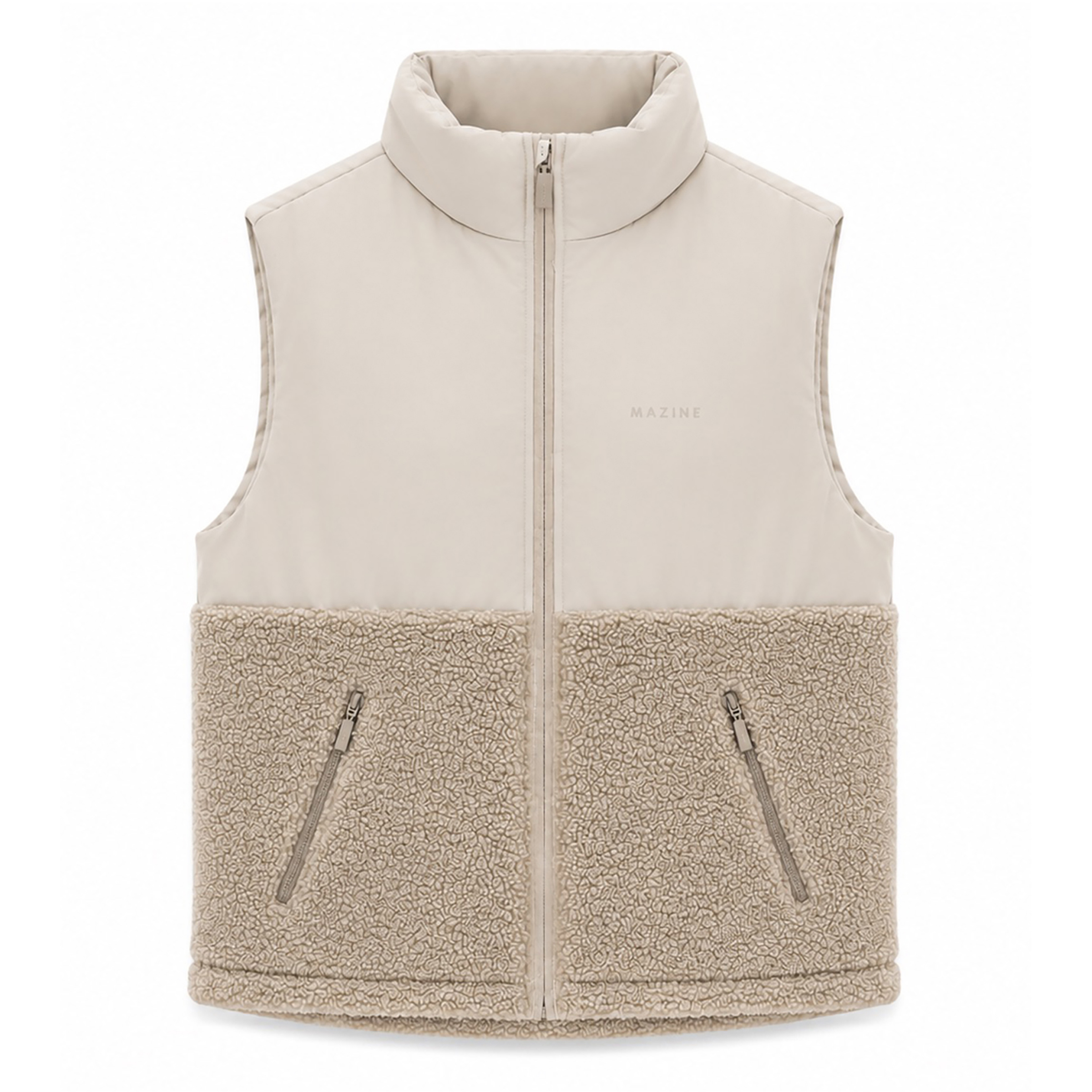 Mazine Fabric Blocking Weste Damen Kunstfaserwesten weiss Größe S Lifestyle Wasserabweisend