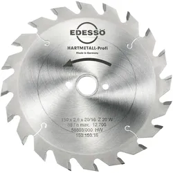 Edessö, Sägeblatt, 150 150 16 Kreissägeblatt "Profi" 150x2,6x16mm Z20 aus HW