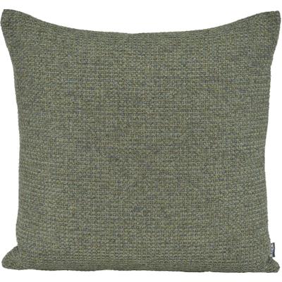 Dekokissen H.O.C.K. "Levin", grün (olivgrün, unifarben), B:50cm H:10cm L:50cm, Obermaterial: 100% Polyester. Füllung: 100% Polyester, Dekokissen_Sitzkissen_Kissenhüllen, Sofakissen inkl. Füllung, 50x50cm, Dekokissen, strukturiert