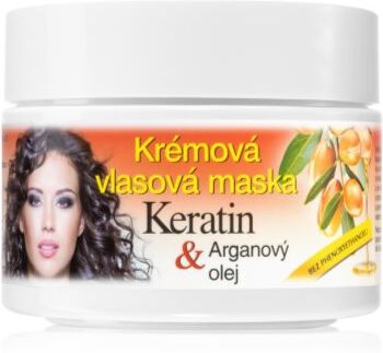 Bione Cosmetics Keratin + Argan máscara regeneradora para cabelo 260 ml. Keratin + Argan