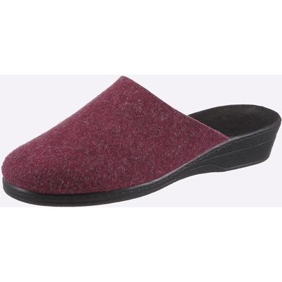Pantoffel CASUAL LOOKS, Damen, Gr. 40, rot (bordeaux), Filz, Schuhe