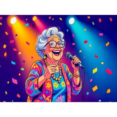 CALVENDO Puzzle Oma wird zum Schlagerstar auf der Bühne | 2000 Teile Lege-Größe 90x67cm Foto-Puzzle für glückliche Stunden, Sonstige von , Calvendo