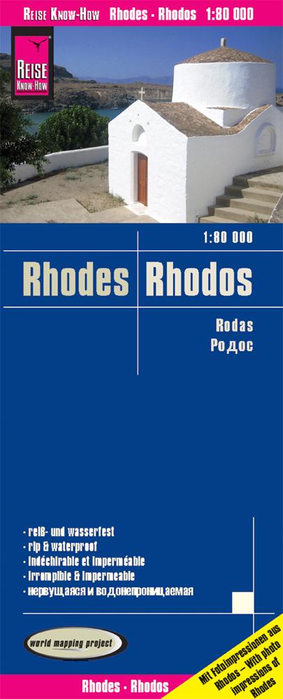 Reise Know-How Carte routière - Rhodes   Reise Know How