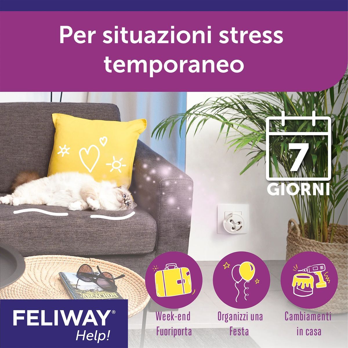 Feliway Help Diffusore e Ricarica 7 Giorni STARTER KIT