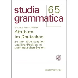 Attribute im Deutschen, Fachbücher von Volker Struckmeier