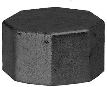 Schmidt, Hermann Hermann Schmidt Temperguss 300 Kappe 14300025 DN 25, 1", kantig, schwarz