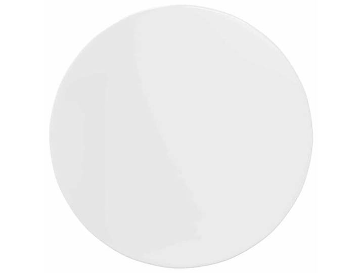 Plateau de table rond - - Blanc brillant - 80x80x1 5 cm - Mobilier d'extérieur - Surface en bois durable