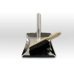 Axis Line Kehrschaufel Edelstahl und Handfeger 28 cm