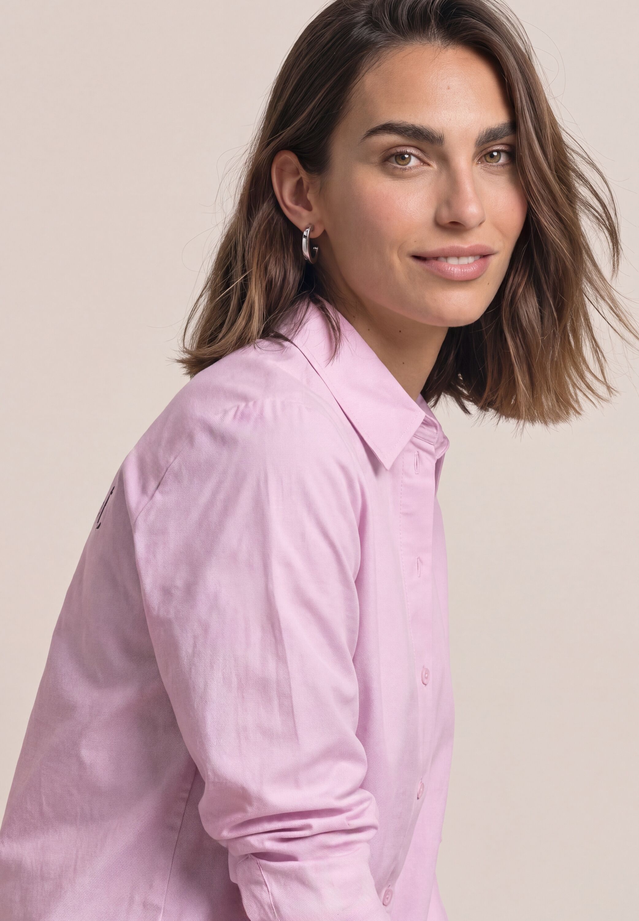 Langarmbluse STREET ONE, Damen, Gr. 42, rosa (vintage blush), Web, Obermaterial: 100% Baumwolle, bedruckt, bequem hüftbedeckend, Rundhals, 1-Knopf-Manschette, Blusen Langarmbluse, Oxford Bluse mit Backprint vintage blush 42