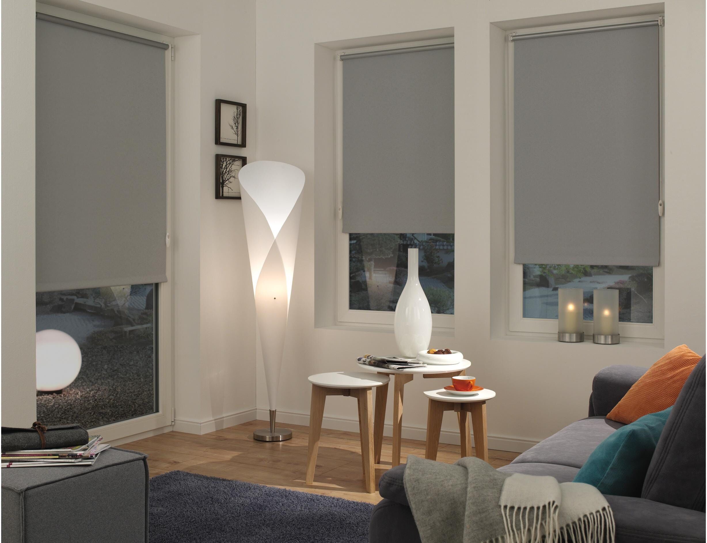 Rollo GARDINIA "EASYFIX Thermo,energiesparen", grau, B:45cm H:150cm, Kunststoff, Polyester, Rollos, Rollo grau 150cm, 45cm