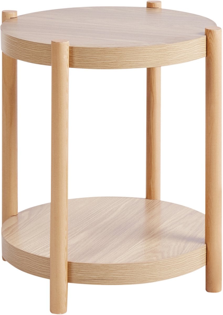Beliani Bijzettafel Scandinavisch ontwerp Lichthout MDF