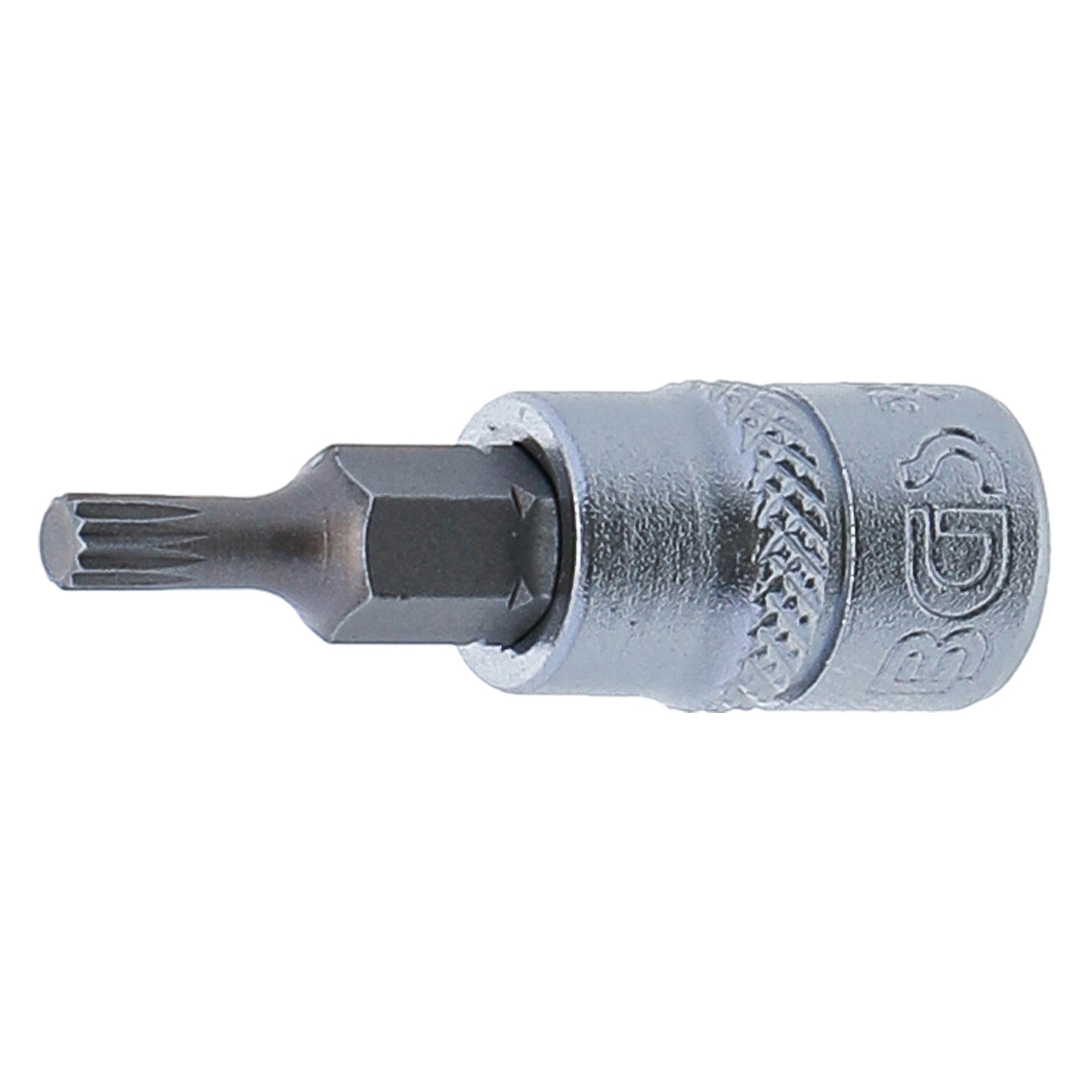 BGS Bit-Einsatz Antrieb Innenvierkant 6,3 mm (1/4") Innenvielzahn (für XZN) M4 (5105-M4)