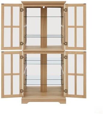 Antique Display Cabinet with Glass Doors Adjustable Shelves
