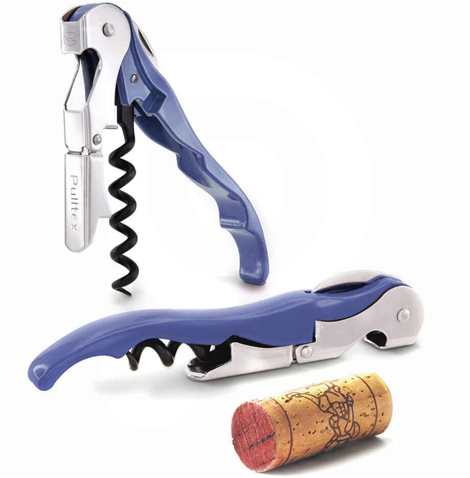 Pulltex Tire-bouchon Pulltap's Colour bleu avec étui en cuir