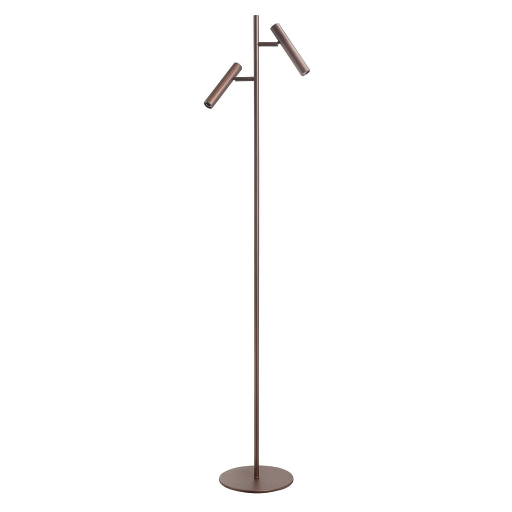 Highlight Design vloerlamp Piero 2-lichts choco bruin