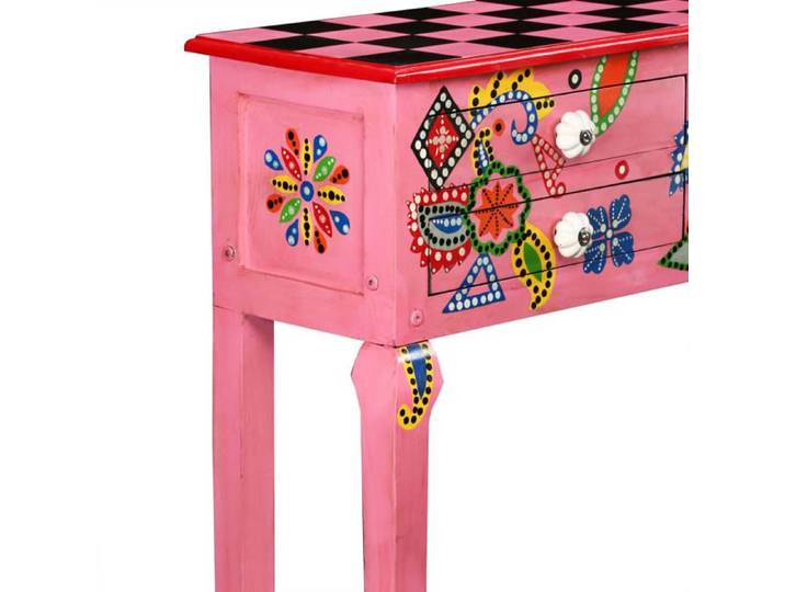 Enfilade de rangement Rose - LEMON® Table console - Bois de manguier massif - rose - Peint à la main 656 - Soldes