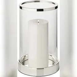 EDZARD Windlicht Sanremo (Höhe 26 cm), edel versilbert, anlaufgeschützt