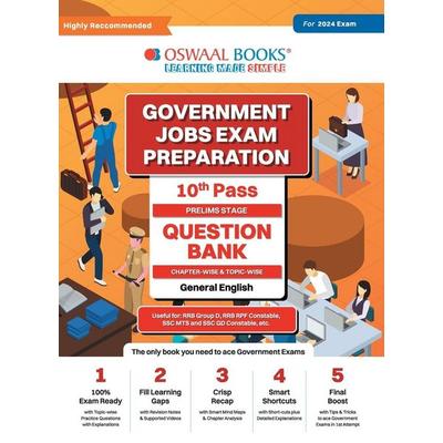 Oswaal Government Exams Question Bank 10th Pass | General English | for 2024 Exam, Taschenbuch von Oswaal Editorial Board, Oswaal Books And Learning